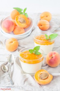 Panna cotta Rezept Aprikosenmus selbermachen herzelieb -4 Rezept für eine Panna Cotta und ein Aprikosenmus