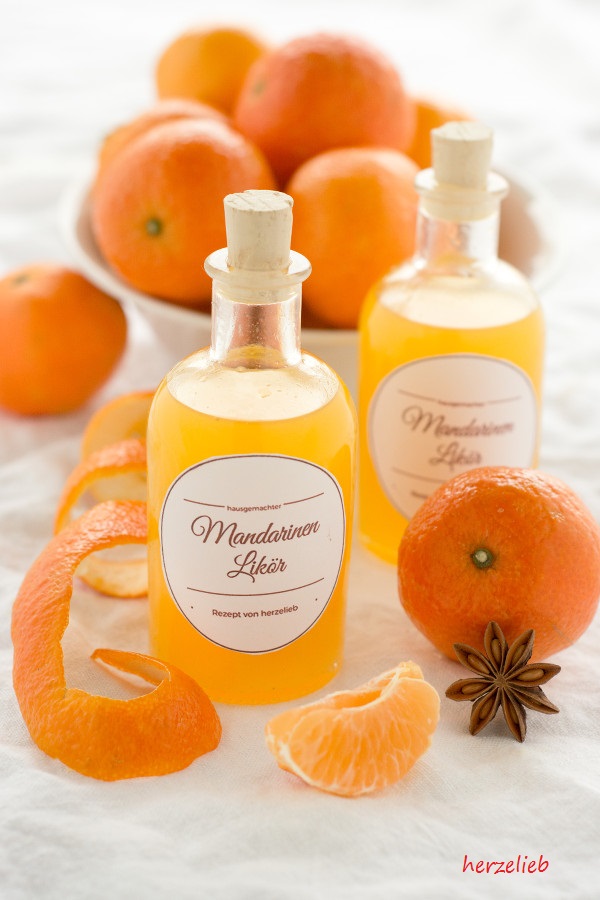 Hausgemachter Mandarinenlikör - ein tolles Rezept für ein Gesschenk aus der Küche