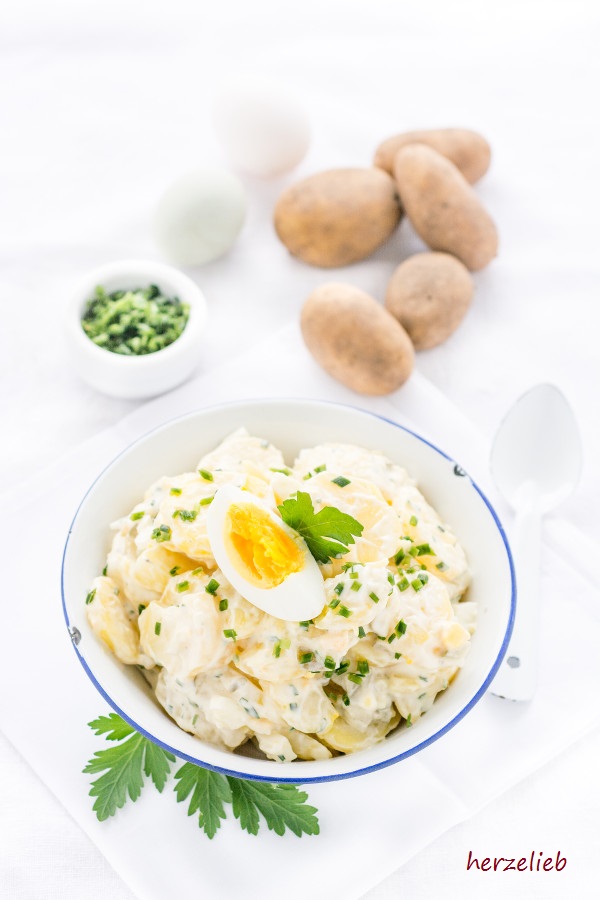 Wie Von Mutti Kartoffelsalat Mit Wenig Mayonnaise Herzelieb