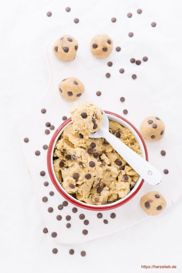 Keksteig Zum Loffeln Cookie Dough Teig Selbermachen Herzelieb