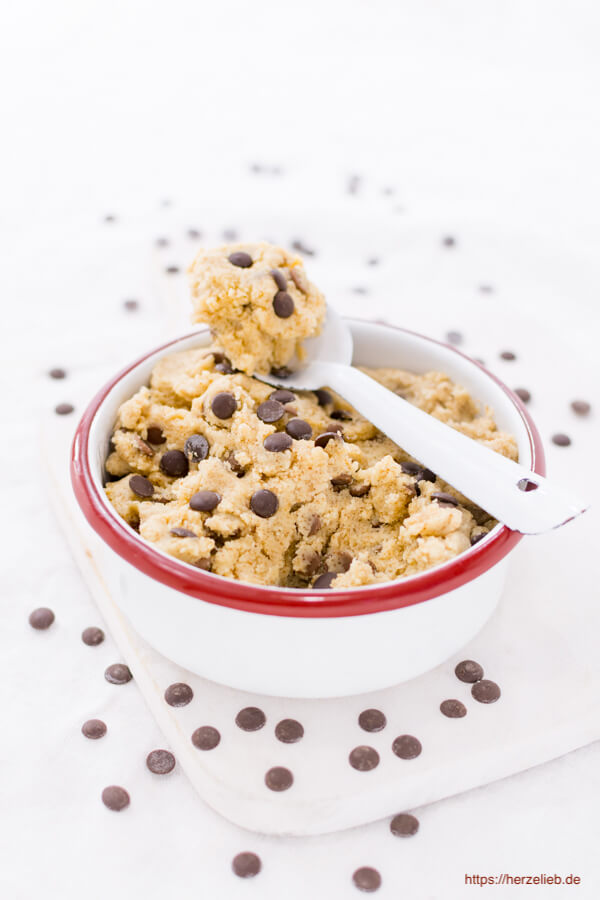 Keksteig Zum Loffeln Cookie Dough Teig Selbermachen Herzelieb