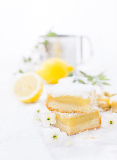 Zitronenkuchen mit Zitronencreme und Mürbeteig