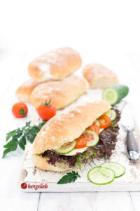 Gefüllte Mini-Sandwichbrote von herzelieb - mit selbstgebackenen Broten von herzelieb