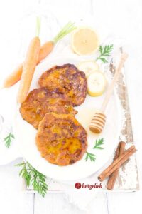 Karottenkuchen Pfannkuchen Rezept vom Foodblog herzelieb