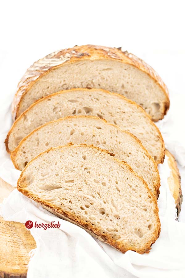 Rezept Friss dich dumm Brot mit wenige Hefe vom Foodblog herzelieb