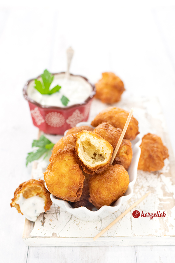 Rezept Kartoffelkrapfen  Kartoffel Fingerfood vom Foodblog herzelieb