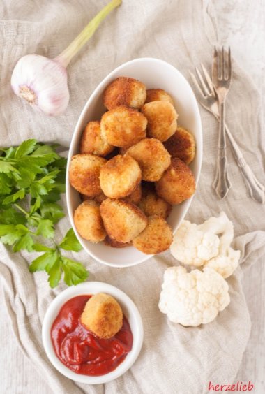 Blumenkohl-Nuggets Rezept - Vegetarisches Gemüse Fingerfood