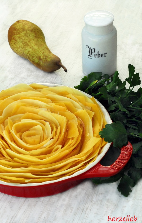 Steckrüben-Gratin mit Birnen und Käse - abgewandeltes Hausmannskost ...